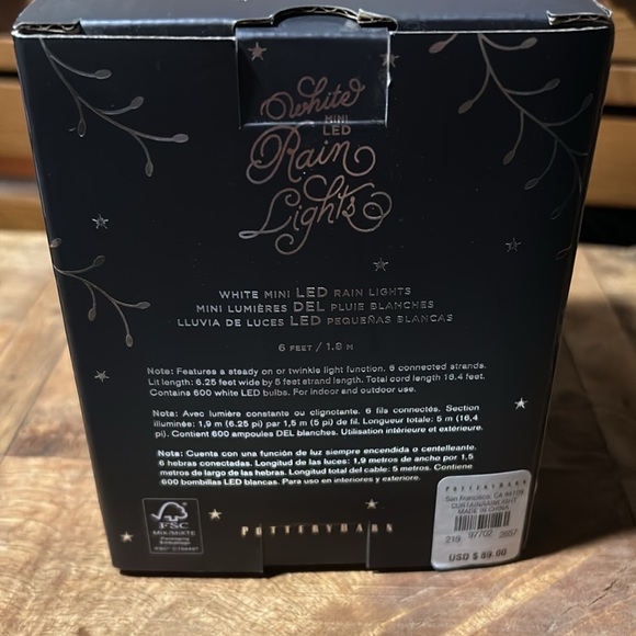 Pottery Barn Rain String Lights BNIB - Picture 2 of 3